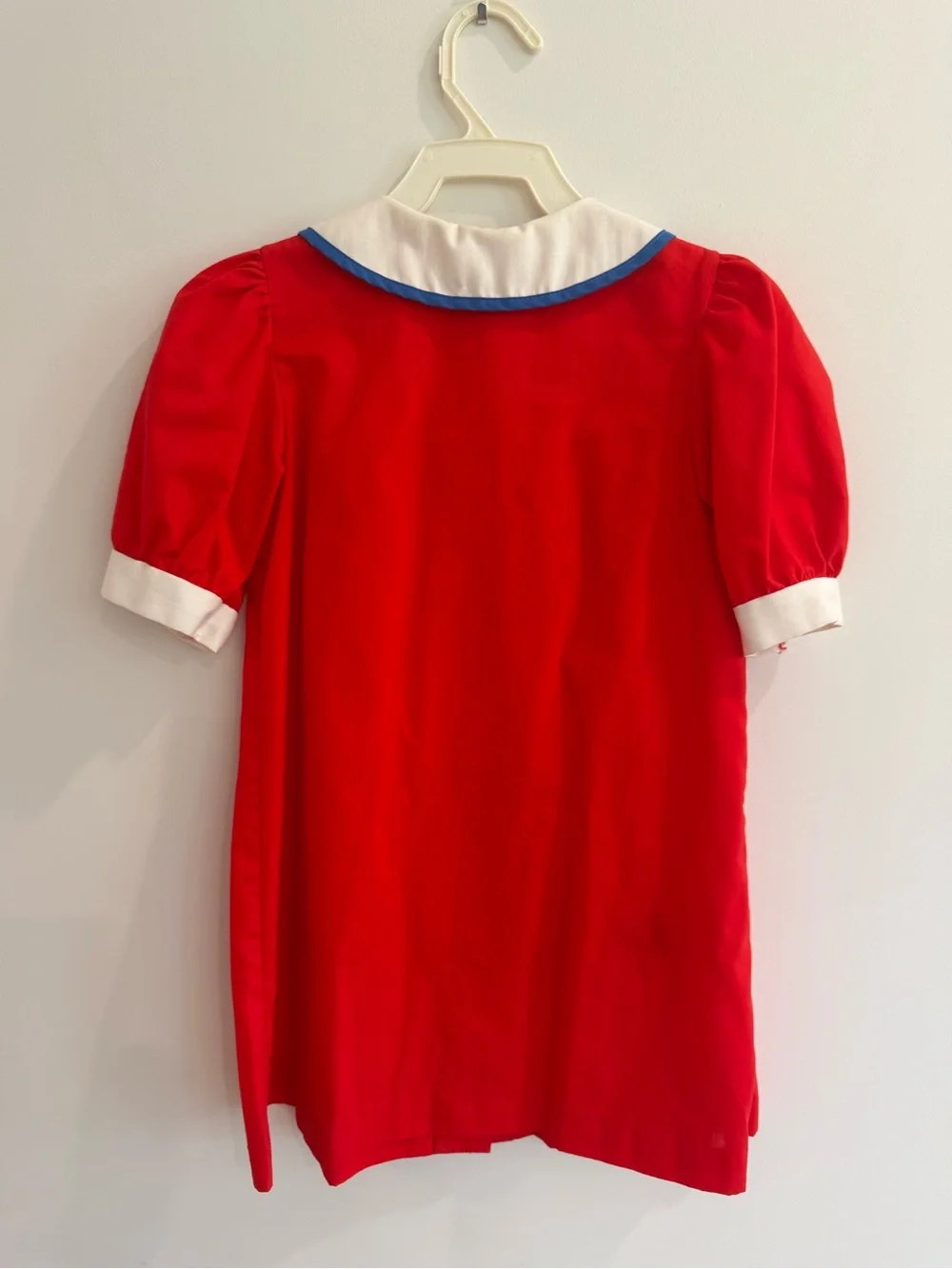 Girls' Red Peter Pan Collar School-Style Blouse